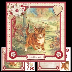 Exploring kitten card mini kit & decoupage