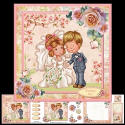 Wedding Day - Bride & Groom - Card Mini Kit & Decoupage