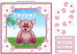Hogs & Kisses Card Topper & Decoupage