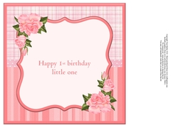 1st Birthday Girl Insert