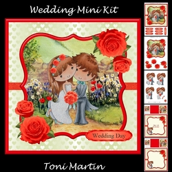 Wedding Day - Bride & Groom - Card Mini Kit & Decoupage