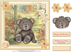 Wishing you a beary special day card topper & decoupage