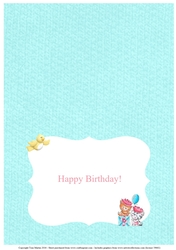 Cute kittens birthday insert