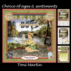 By the river card mini kit & decoupage