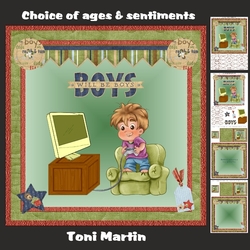 Computer Game Crazy Card Mini Kit & Decoupage - Ages 3-15