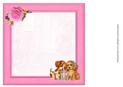 Cute puppies card insert (blank)