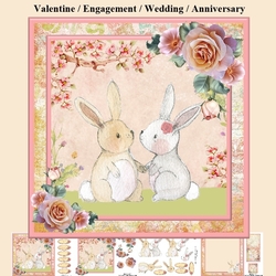 Somebunny Loves You Card Mini Kit & Decoupage
