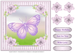 Pretty Butterfly Card Topper & Decoupage