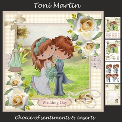 Wedding Couple 8x8 Card Mini Kit & Decoupage