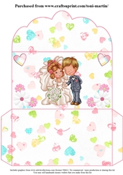 Sweet wedding couple money wallet