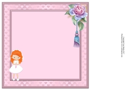 First Holy Communion Girl (red) Card Insert - blank