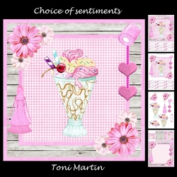 Hope your day is sprinkled with fun - ice cream card mini kit & decoupage