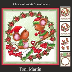 Christmas Catch Holly Mice Mini Kit & Decoupage