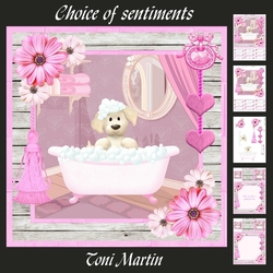 Relax & pamper yourself card mini kit & decoupage
