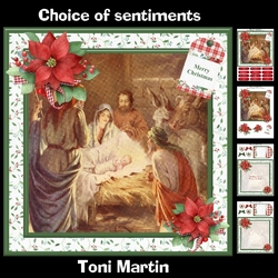 Christmas Nativity Scene Card Mini Kit & Decoupage