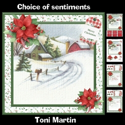 Christmas snow scene mini kit & decoupage