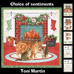 Cats by the fire christmas mini kit & decoupage