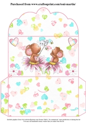 Sweet mice catch money wallet