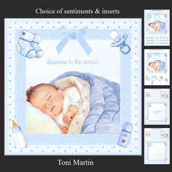 New Baby Boy Card Mini Kit & Decoupage