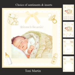 New Baby Neutral Unisex Card Mini Kit & Decoupage
