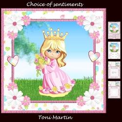 Sweet Princess 8x8 Card Mini Kit & Decoupage