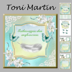 Feathers appear when angels are near card mini kit & decoupage