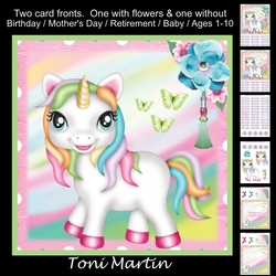 Little unicorn card mini kit & decoupage - Ages 1-10