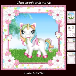 Unicorn 8x8 Card Mini Kit & Decoupage