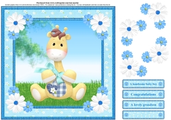 New Baby Boy Card Topper & Decoupage