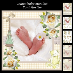 New Baby Mini Kit & Decoupage - neutral / unisex / boy / girl