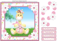 New Baby Girl Card Topper & Decoupage