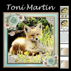 Cute fox card mini kit & decoupage