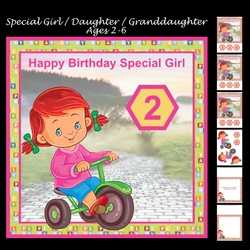 Girl on tricycle mini kit