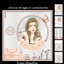 Glamorous make up girl mini kit & decoupage