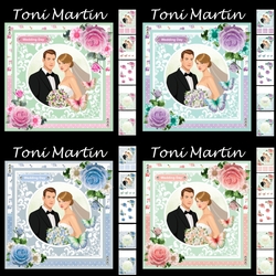Wedding couple bumper kit - Decoupage & Inserts
