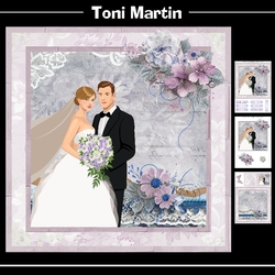 The Happy Couple 8x8 Wedding Card Mini Kit & Decoupage