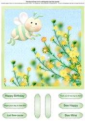 Hope Your Day is Bee-tiful Card Topper & Sentiments