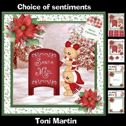 Christmas mail card mini kit & decoupage