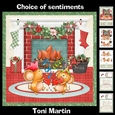 Christmas fireplace scene - cute mice mini kit & decoupage
