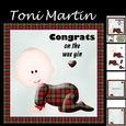 Congrats on the wee yin - scottish tartan effect new baby mini kit (without bow)