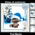 Sweet Kitten Christmas Card Mini Kit & Decoupage