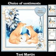 Fox Family Christmas Card Mini Kit & Decoupage