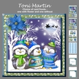 Three chilly penguins christmas mini kit & decoupage