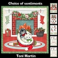 Christmas fireplace scene - cute kittens mini kit & decoupage