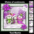Three chilly penguins christmas mini kit & decoupage