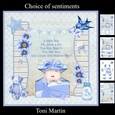 New Baby Boy Card Mini Kit & Decoupage