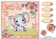New Baby Girl Card Topper & Decoupage