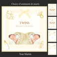 New Baby Twins Card Mini Kit & Decoupage