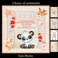 Panda - New Baby Girl Card Mini Kit & Decoupage