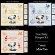 Panda - New baby bumper kit - Decoupage & Inserts